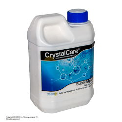 Super Algicida No Sparkling Crystalcare 2-liter container.